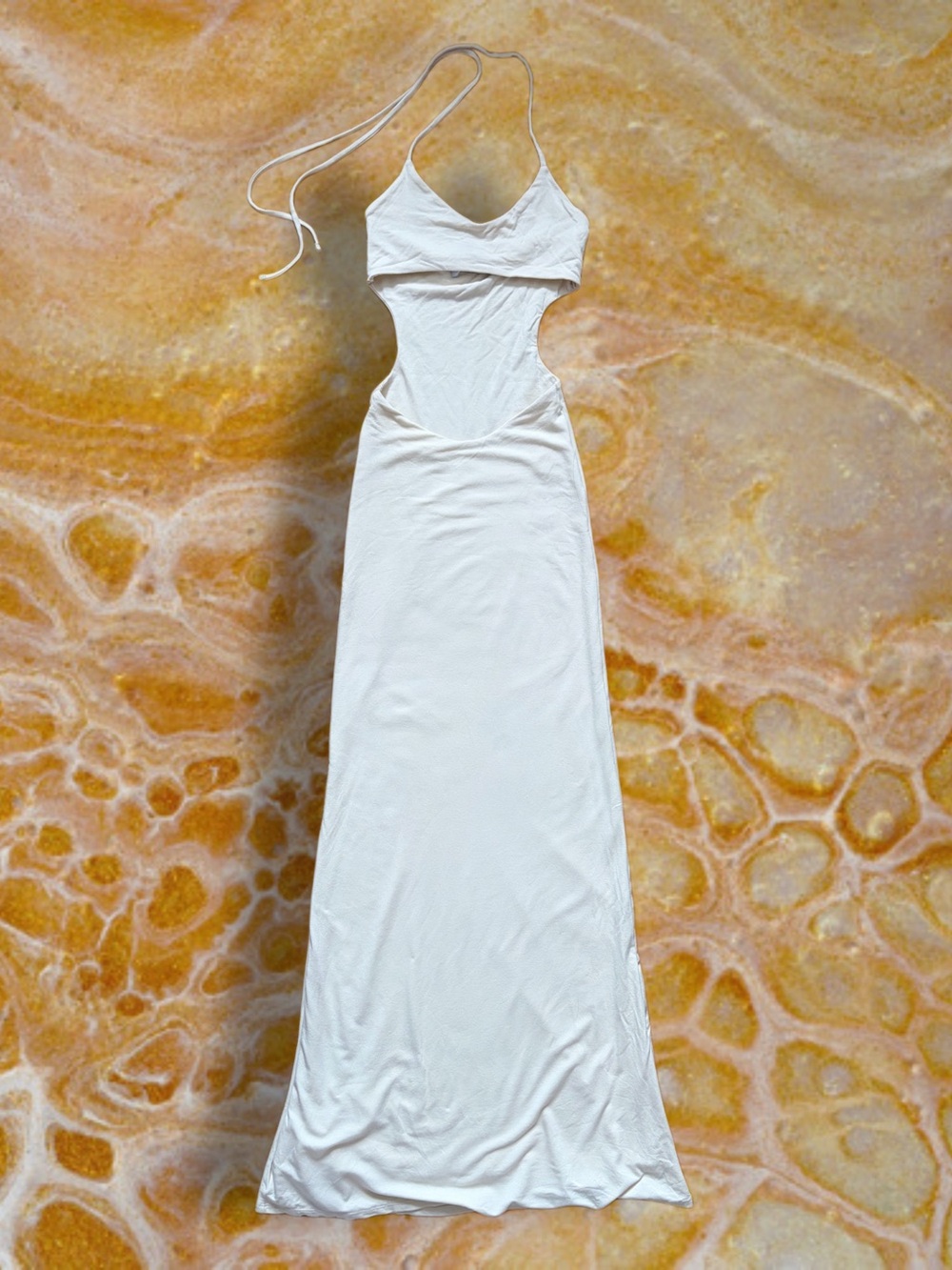 Oh Polly Cutout Halter Maxi Dress